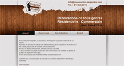 Desktop Screenshot of construction-desjardins.com