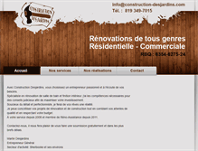 Tablet Screenshot of construction-desjardins.com